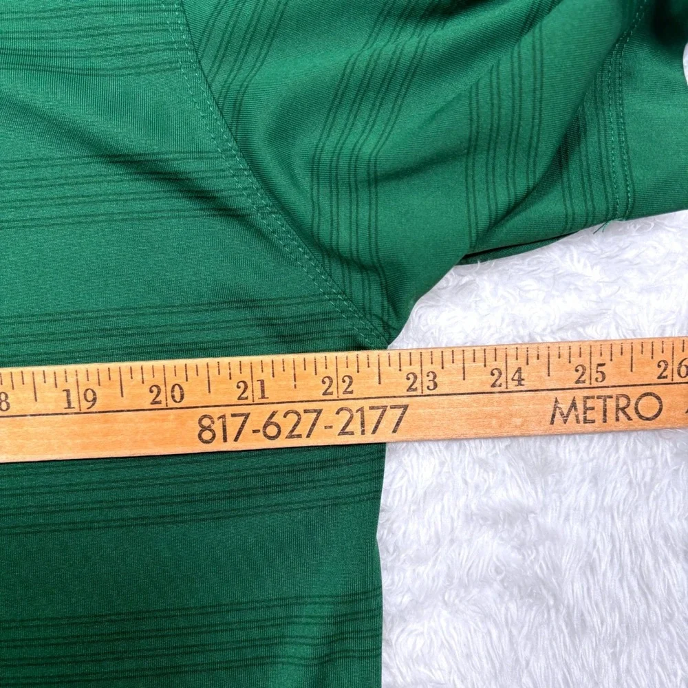 Hawks Nike Polo Shirt Men L Green Dri-FIT Embroider Stripe Performance Logo Golf